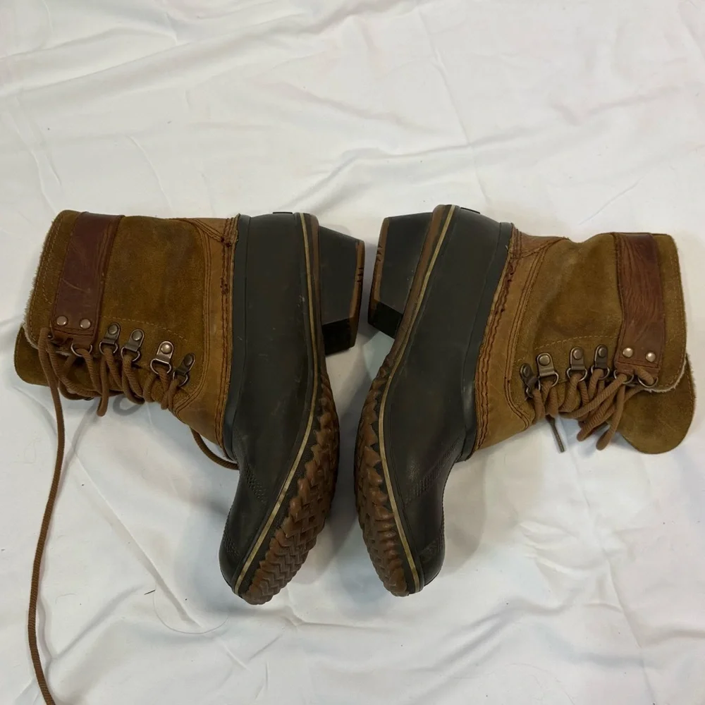Sorel Winter Fancy Lace II Women’s 8.5 Boots Mid-calf Cold Weather Oiled Suede - Picture 7 of 10